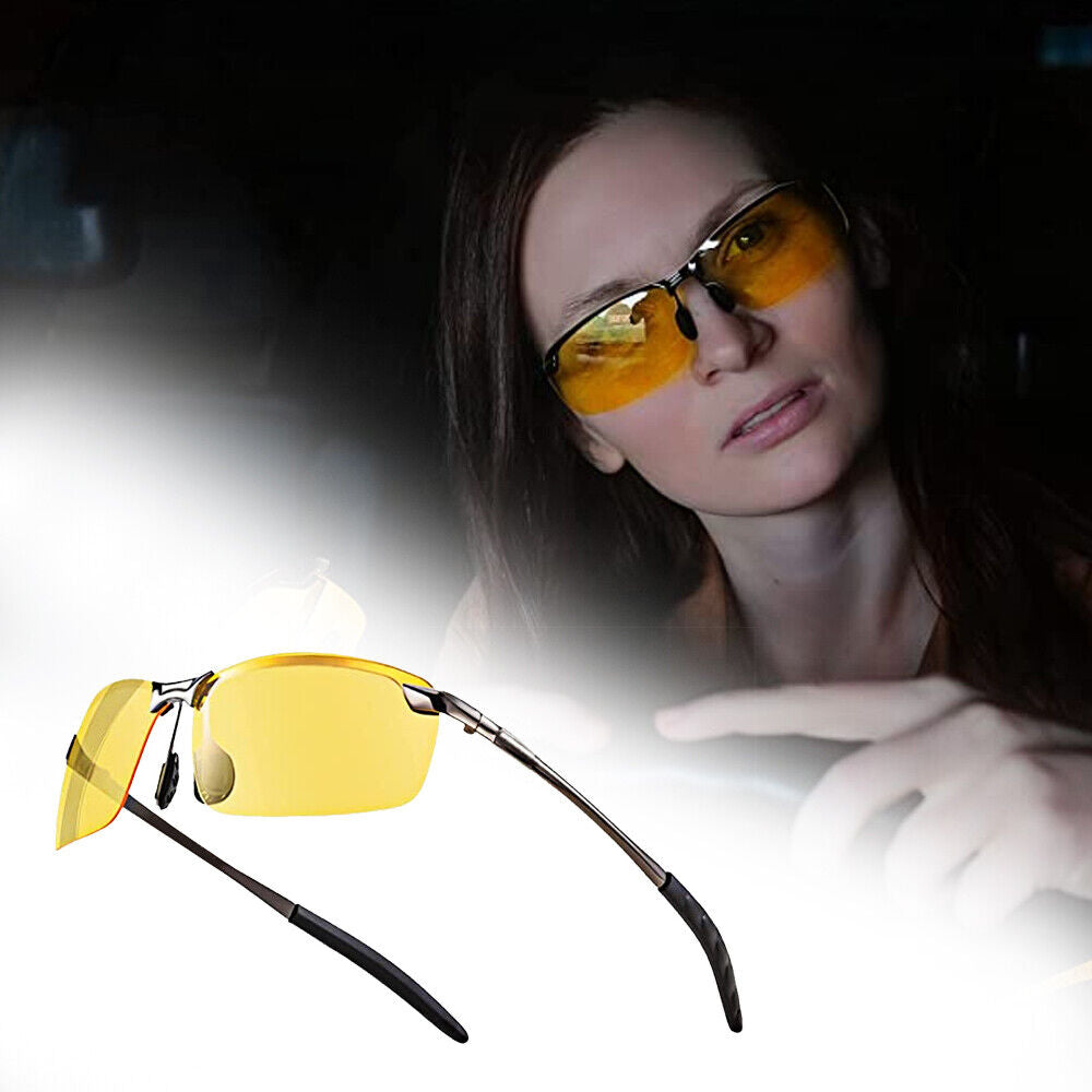 Web Based Polarized HD Night Driving Vision Glasses For Men & Women Aviator Sunglasses