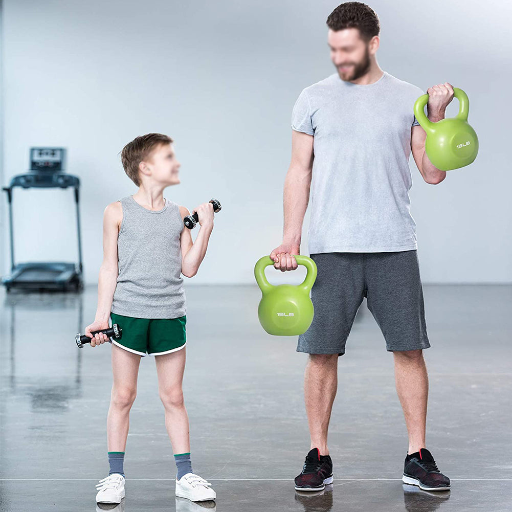 Web Based 5lbs Kettlebell Set, Strength Training Kettlebells Weight Set For Women, Vinyl Coated Kettle Bell For Home Gym Workout Weight Lifting Equipment, Comfortable Grip Wide Handle Weights