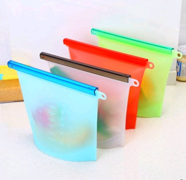 Web Based Silicone fresh-keeping bag vacuum sealed bag food storage bag refrigerator food fruit storage bag