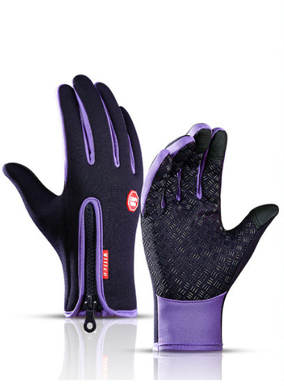 Webased Winter Gloves Touch Screen Riding Motorcycle Sliding Waterproof Sports Gloves With Fleece