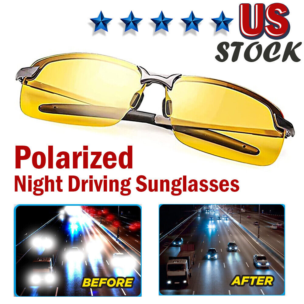 Web Based Polarized HD Night Driving Vision Glasses For Men & Women Aviator Sunglasses