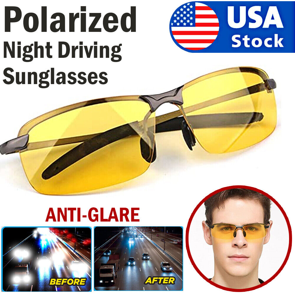 Web Based Polarized HD Night Driving Vision Glasses For Men & Women Aviator Sunglasses