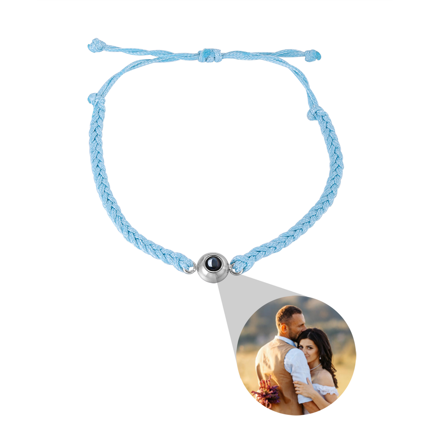 Web Based Creative Customized Color Photo Projection Bracelet Hand Woven Lovers Personality Jewelry For Men And Women Valentine's Day Gift