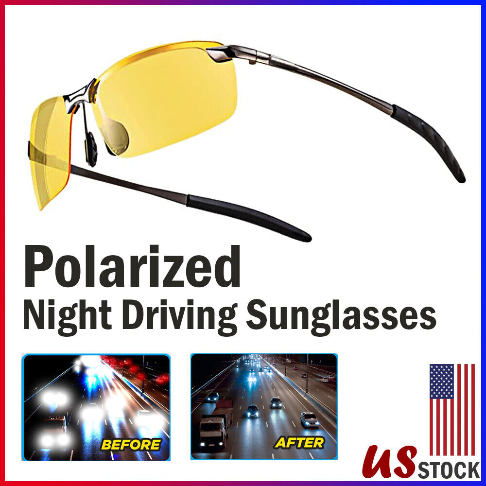 Web Based Polarized HD Night Driving Vision Glasses For Men & Women Aviator Sunglasses