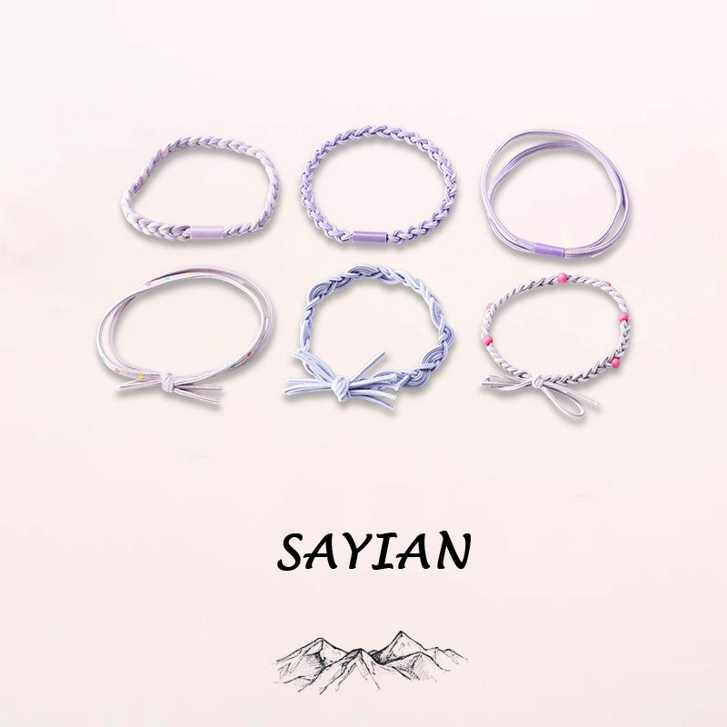 Web Based 6 Pcs Scrunchies - Soft, Stretchy, And Detachable Hair Ties For Ponytails, Hair Elastics, Spiral Hair Ring, And Cute Hair Accessories - Perfect For Girls And Women
