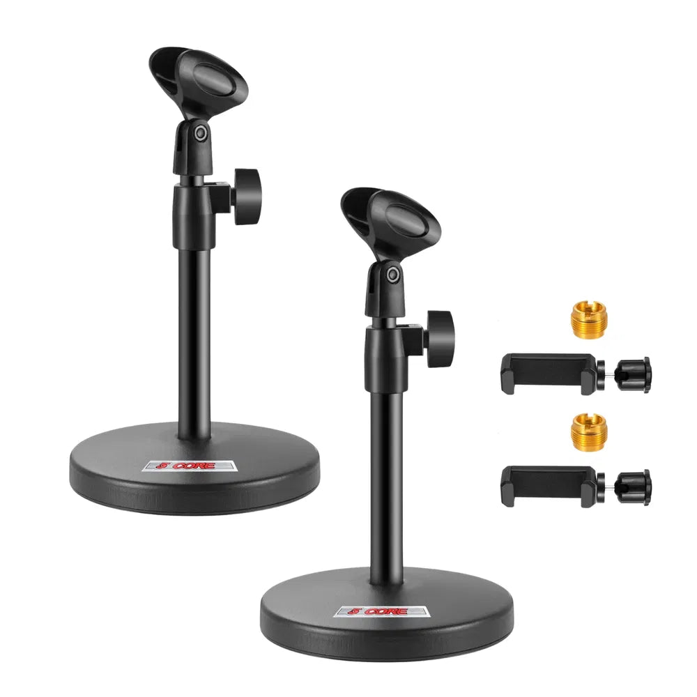 Web Based 5 Core Mic Stand 3 In 1 Desktop Microphone Stands Adjustable Table Microfono Holder W Phone Clamp - MS RBS BOOM