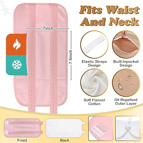 Web Based Castor Oil Pack Wrap Set, Adjustable Reusable Organic Castor Oil Pack Kit, Castor Oil Packs For Liver Detox With Elastic Strap Cotton Machine Washable Anti Oil Leak