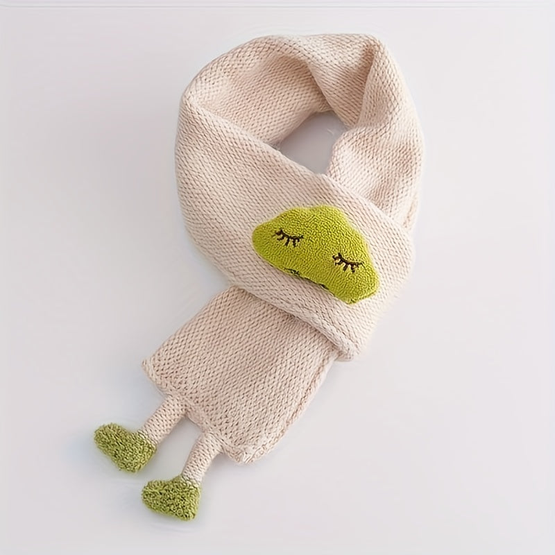 Web Based Children's Scarf, Girls Warm Knitted Scarf, Cute Cloud Neck Scarf For Autumn And Winter Kids Scarf Soft Warm Knit Neck Warmer Winter Classic Scarf For Boys Girls
