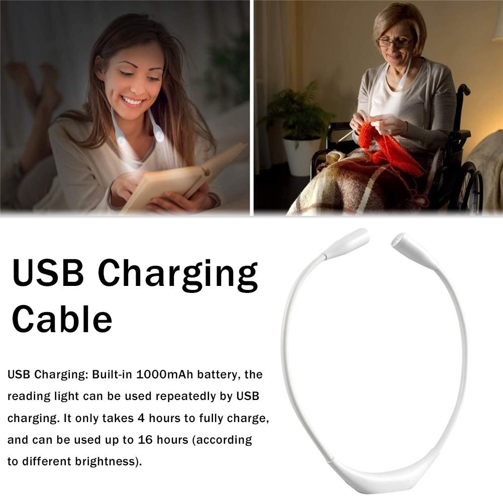 Web Based USB Dimmer Book Light Handsfree Led Neck Light Convenient Flexible Reading Lamp Novelty Touch Night Light Camping Flaslight