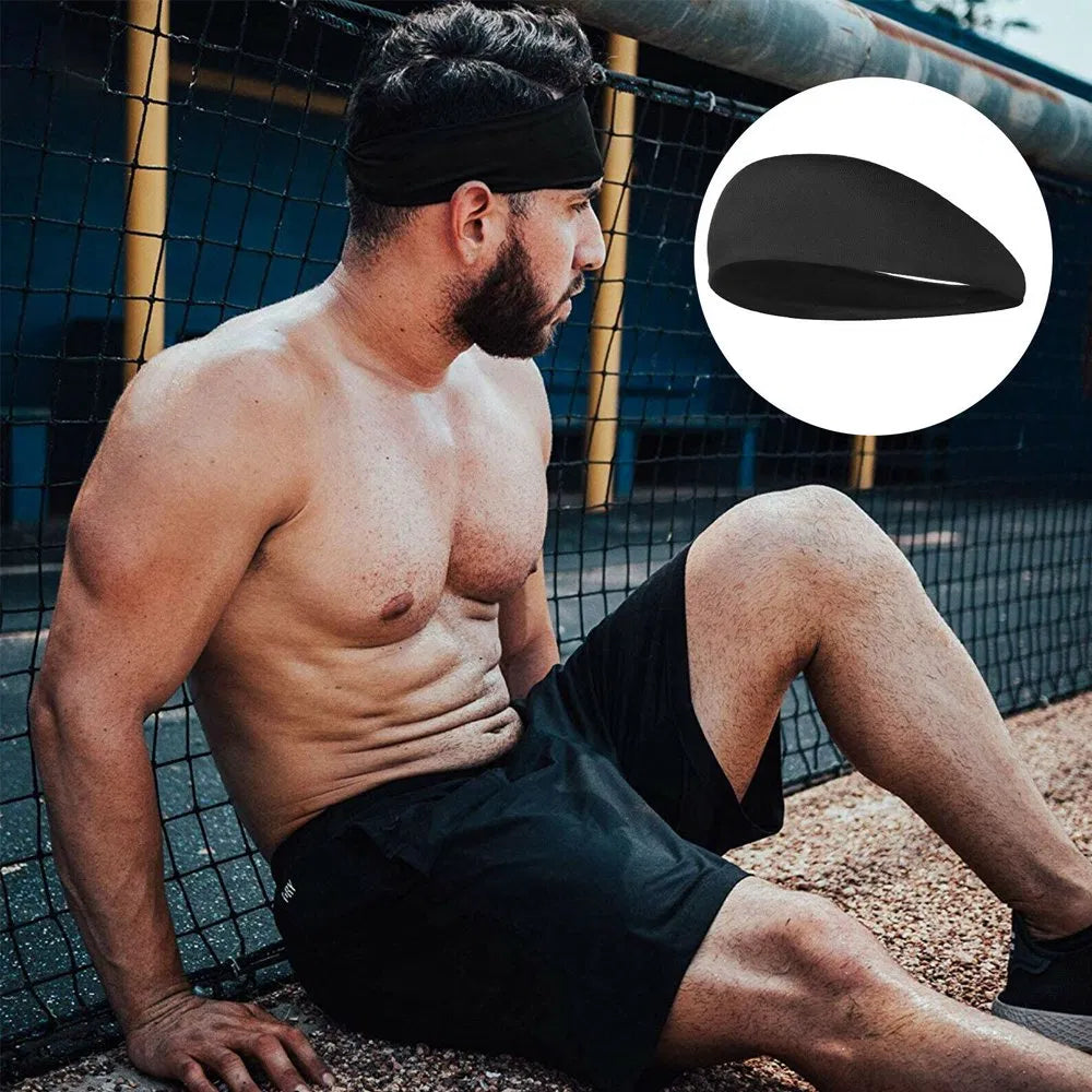 Web Based 3x Mens Women Sweat Sweatband Headband Stretch Sports Head Band Yoga Gym Running