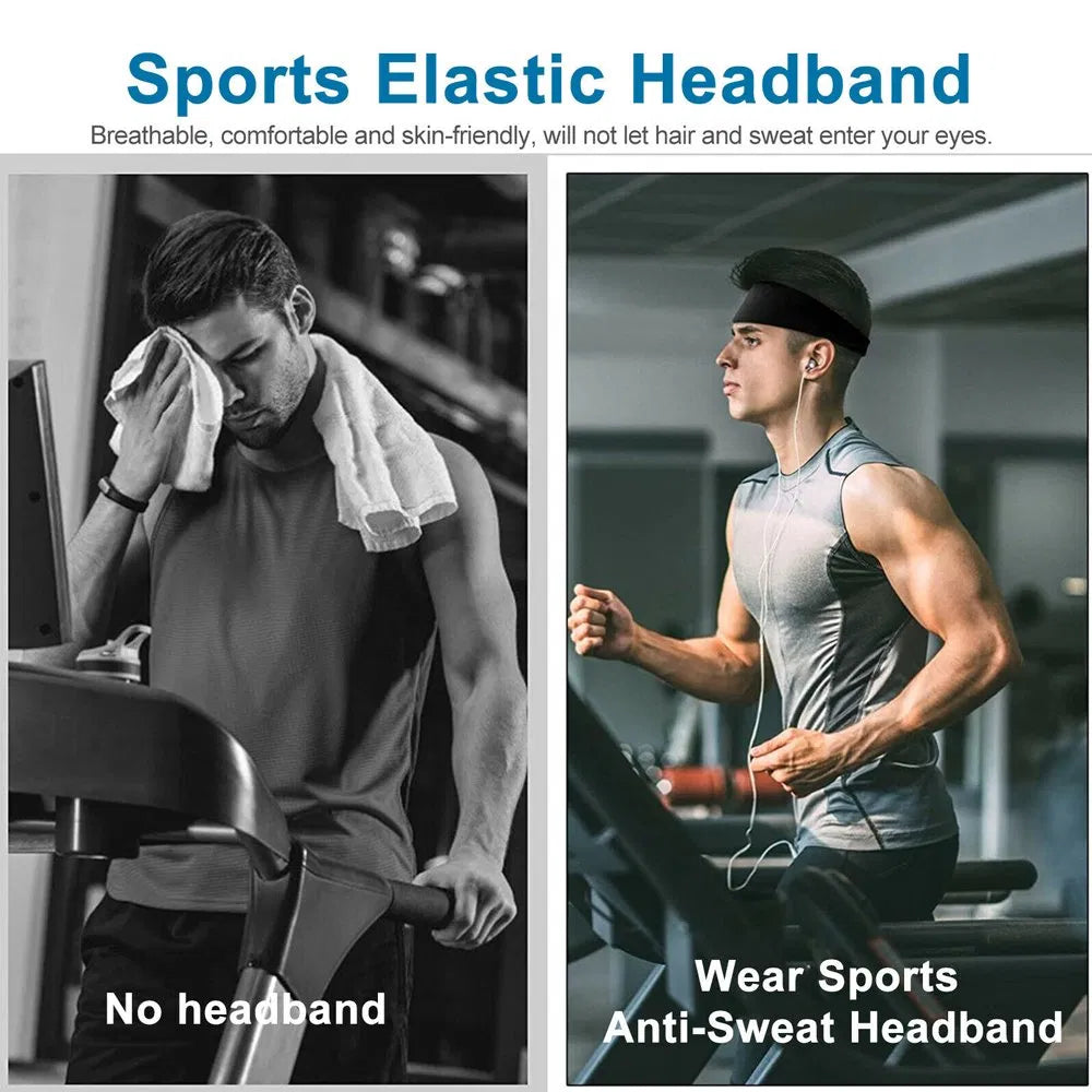 Web Based 3x Mens Women Sweat Sweatband Headband Stretch Sports Head Band Yoga Gym Running