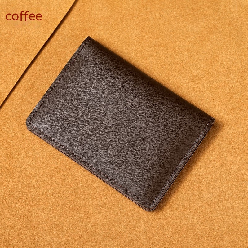 Web Based Ultra-thin Cowhide Card Holder Men And Women