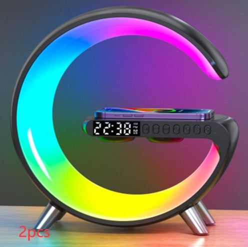 Web Based New Intelligent G Shaped LED Lamp Bluetooth Speake Wireless Charger Atmosphere Lamp App Control For Bedroom Home Decor