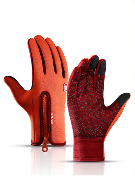 Webased Winter Gloves Touch Screen Riding Motorcycle Sliding Waterproof Sports Gloves With Fleece