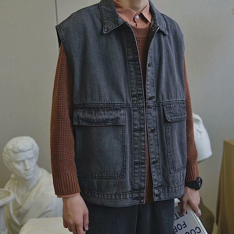 Web Based Fashion Personality Cowboy Vest Man