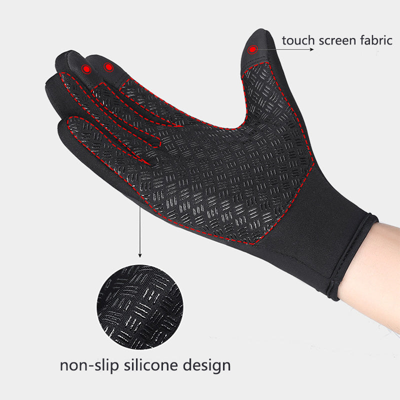 Webased Winter Gloves Touch Screen Riding Motorcycle Sliding Waterproof Sports Gloves With Fleece