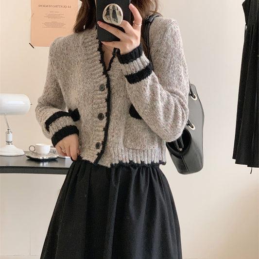 Web Based French Style Sweater Cardigan, Women's Spring Knitted Sweater, Kintted Top, Knitwear, Spring Clothing, Womens Clothing