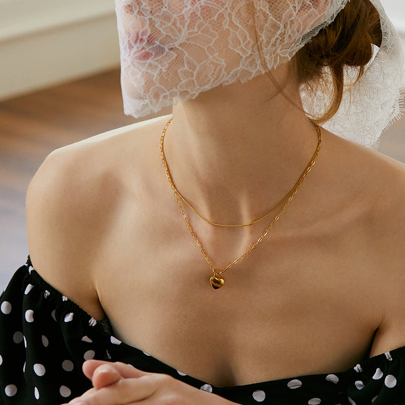 Web Based Women's Double Layered Snake Bone Necklace Cool Style High-end