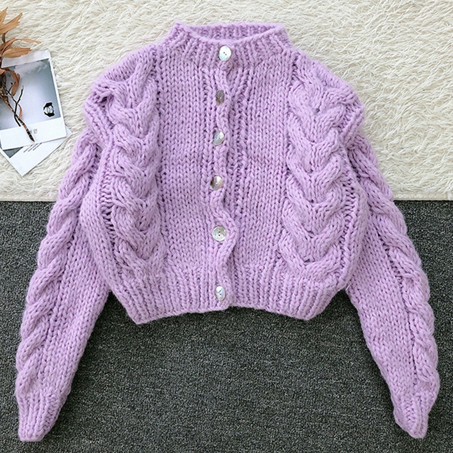 Web Based Knitted Sweater Women's Mohair Wool Loose Cardigan Jacket, Knit Top, Handmade Clothing, Gift For Women, Hand-knit Outfit