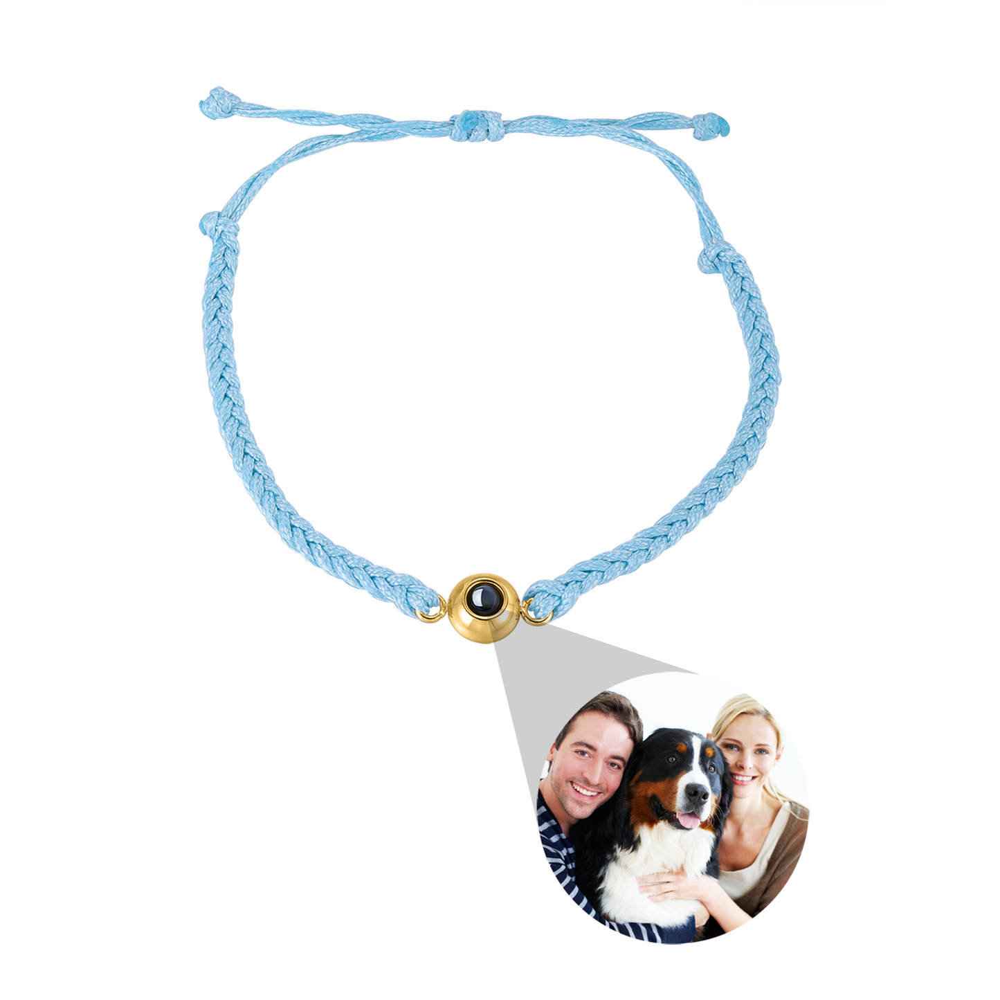Web Based Creative Customized Color Photo Projection Bracelet Hand Woven Lovers Personality Jewelry For Men And Women Valentine's Day Gift
