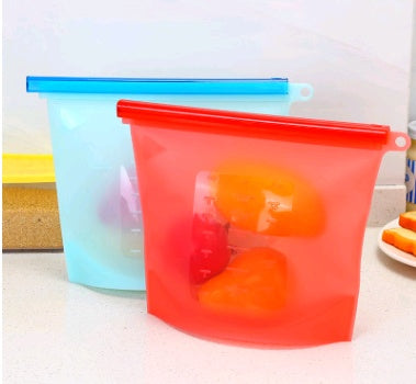 Web Based Silicone fresh-keeping bag vacuum sealed bag food  storage bag refrigerator food fruit storage bag