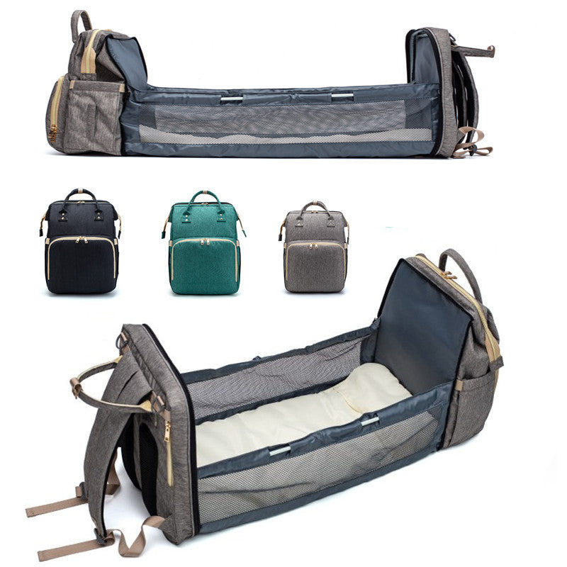 Web Based USB Charging Version Mommy Bed Backpack Folding Large Capacity Multi-function