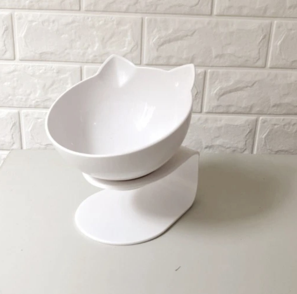Web Based Cat Double Bowl Cat Food Bowl Protects Cervical Vertebra