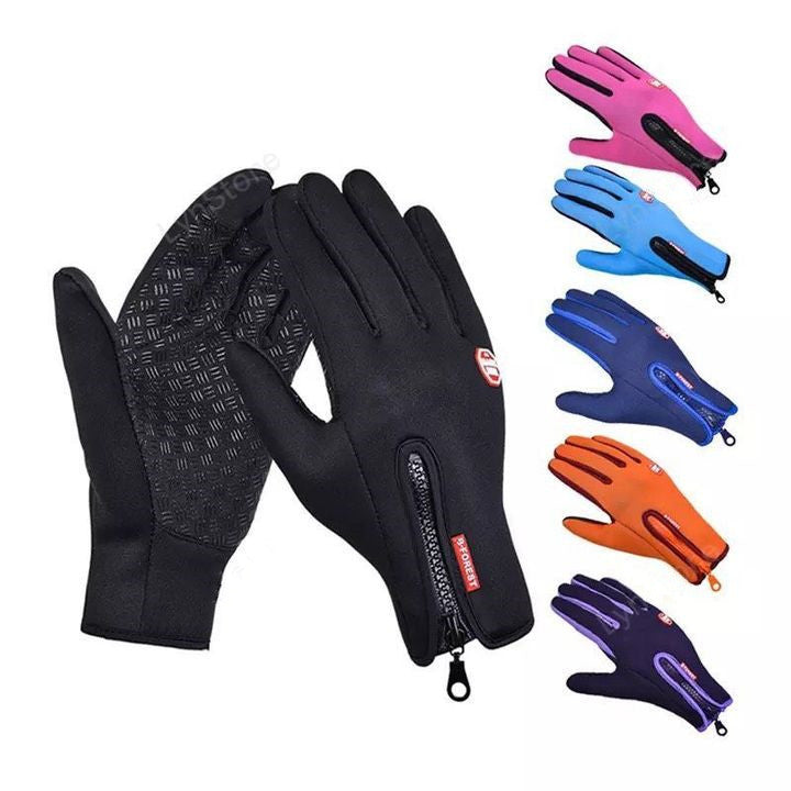 Webased Winter Gloves Touch Screen Riding Motorcycle Sliding Waterproof Sports Gloves With Fleece