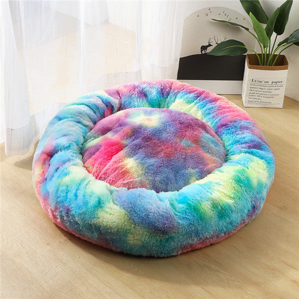Web Based Dog Beds For Small Dogs Round Plush Cat Litter Kennel Pet Nest Mat Puppy Beds