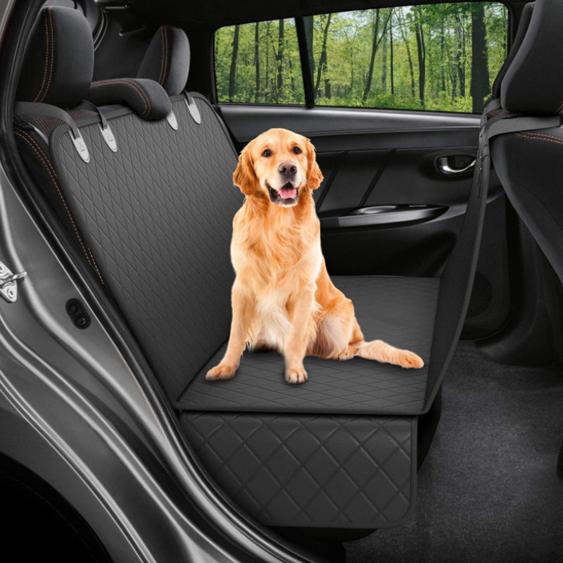 Web Based Dog Car Seat Cover View Mesh Pet Carrier Hammock Safety Protector Car Rear Back Seat Mat With Zipper And Pocket For Travel