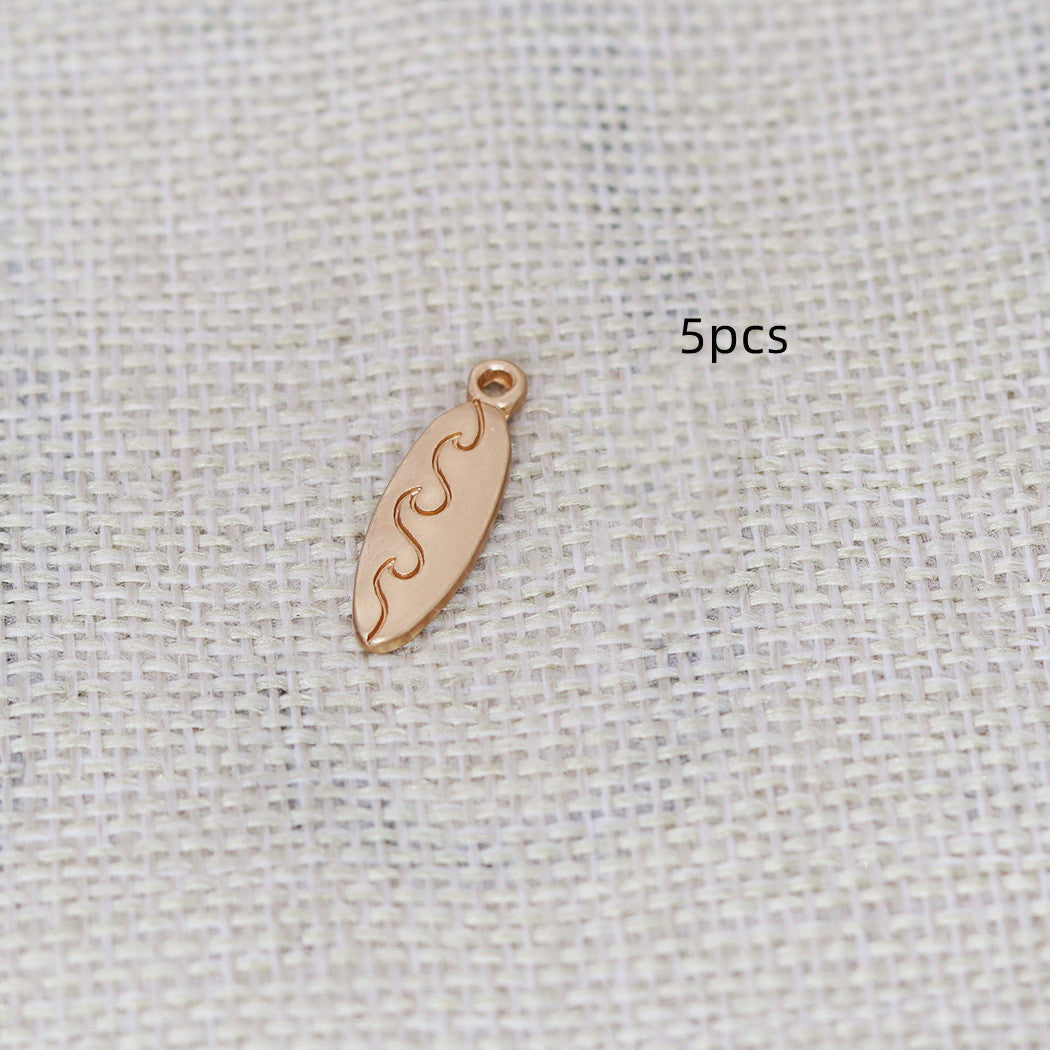 Web Based Alloy Surfboard Charm Necklace Earrings