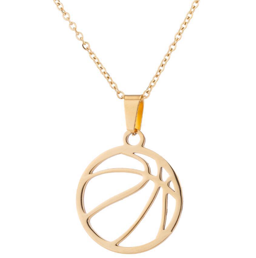 Wbs stainless steel volleyball necklace