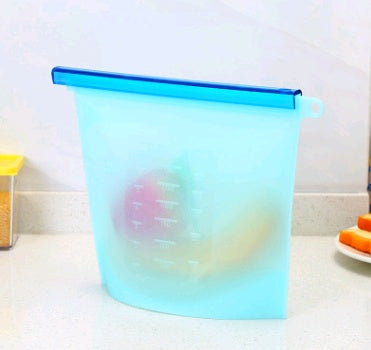 Web Based Silicone fresh-keeping bag vacuum sealed bag food  storage bag refrigerator food fruit storage bag