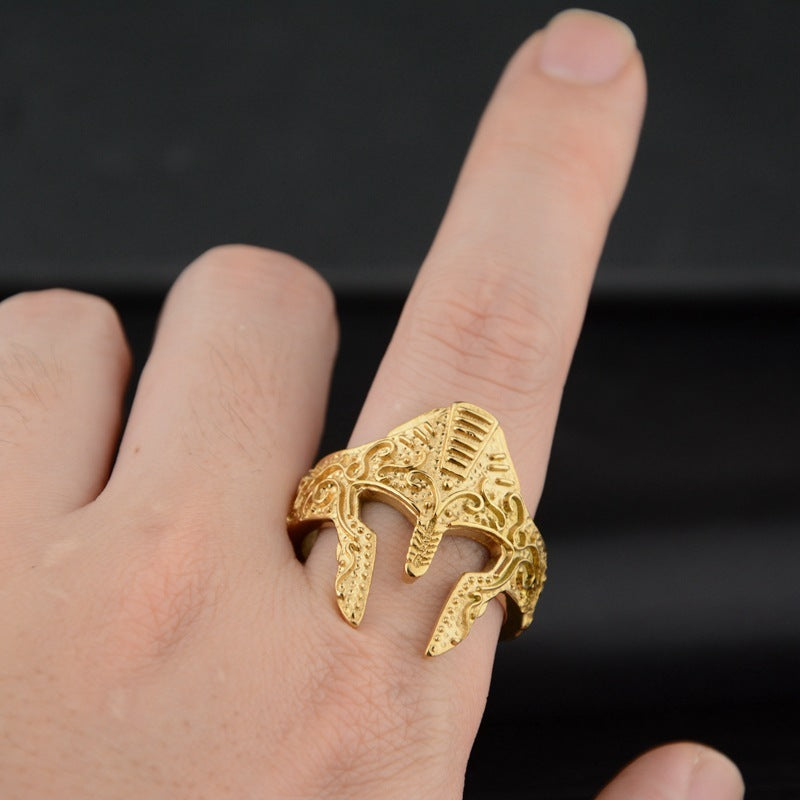 Web Based New Personality Warrior Mask Ring Fashion