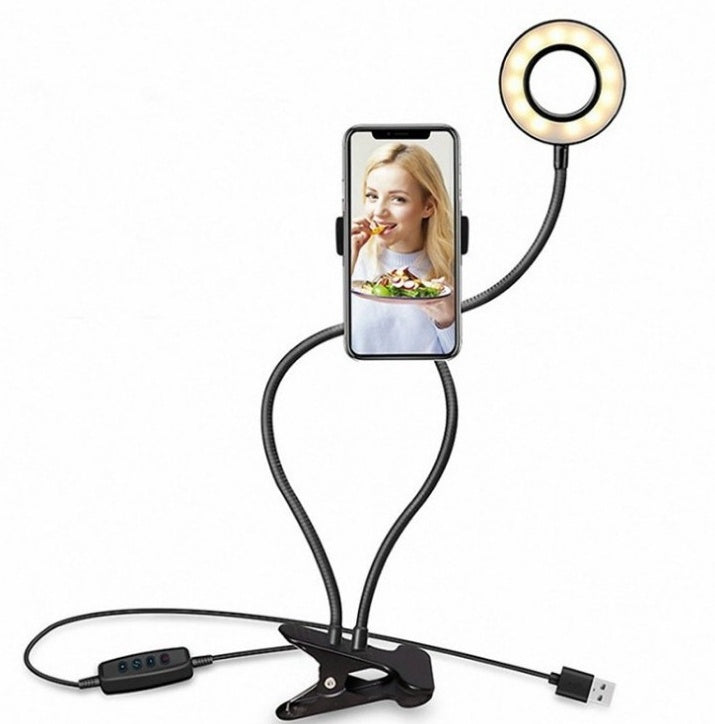 Web Based LED Selfie Ring Light for Live Adjustable Makeup Light-8cm Stand