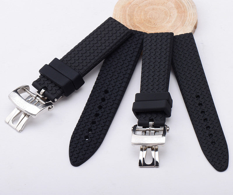 Web Based Chopard Butterfly Buckle Silicone Rubber Strap