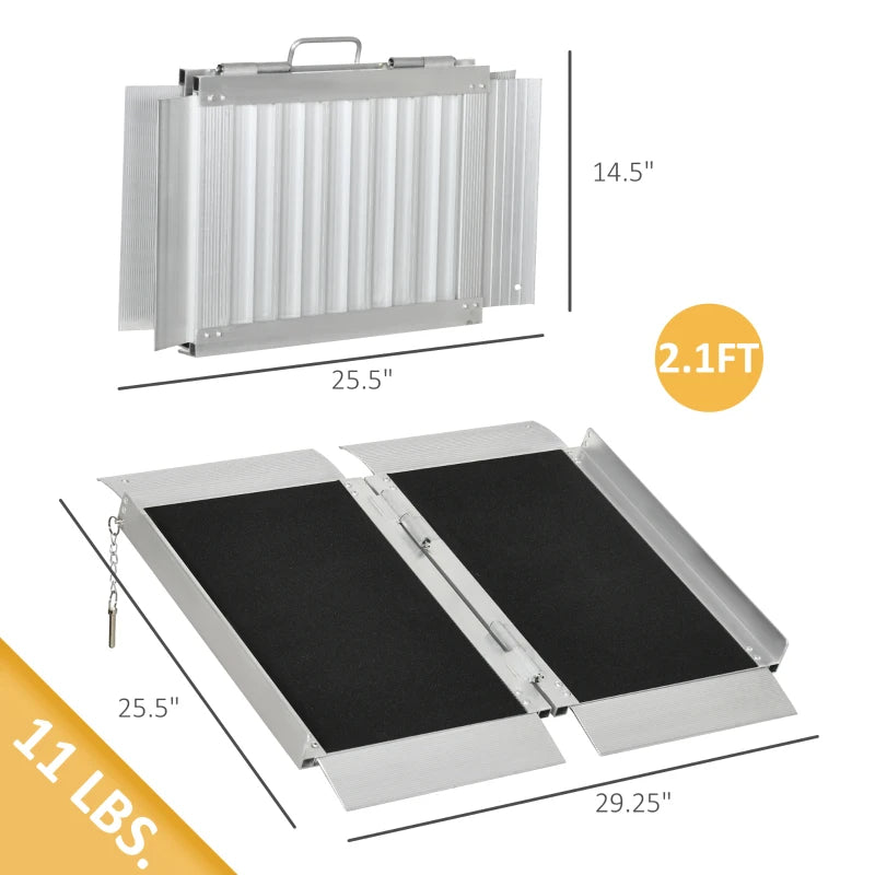 Web Based Skidproof Portable Wheelchair Ramp For Home, Steps, Doorways, Carpeted Foldable Handicap Ramp, Threshold Ramp