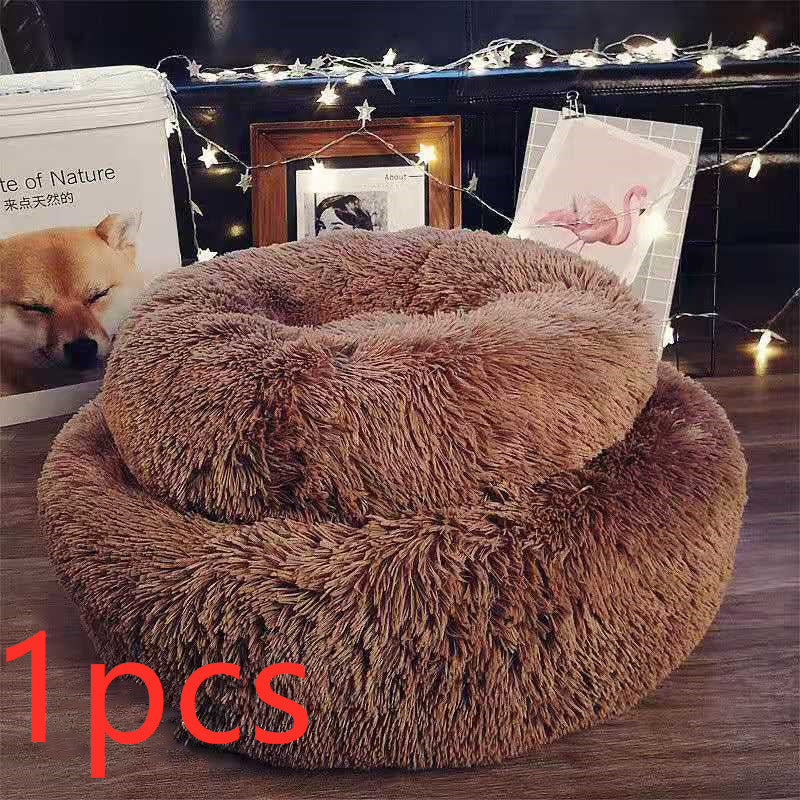 Web Based Dog Beds For Small Dogs Round Plush Cat Litter Kennel Pet Nest Mat Puppy Beds