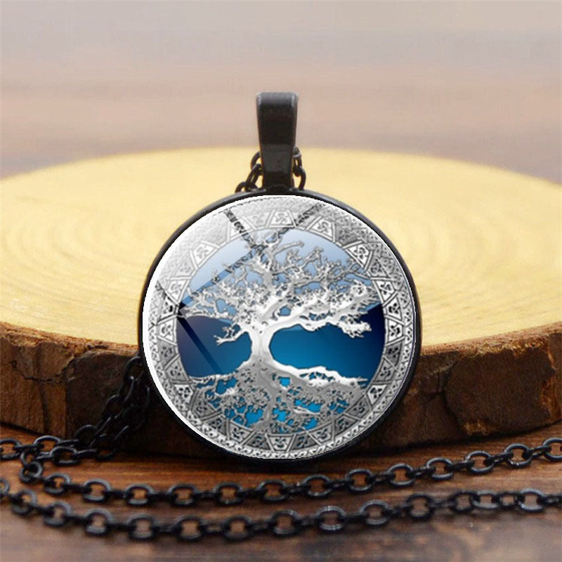 Wbs Celtic Tree Time Gemstone Necklace Pendant