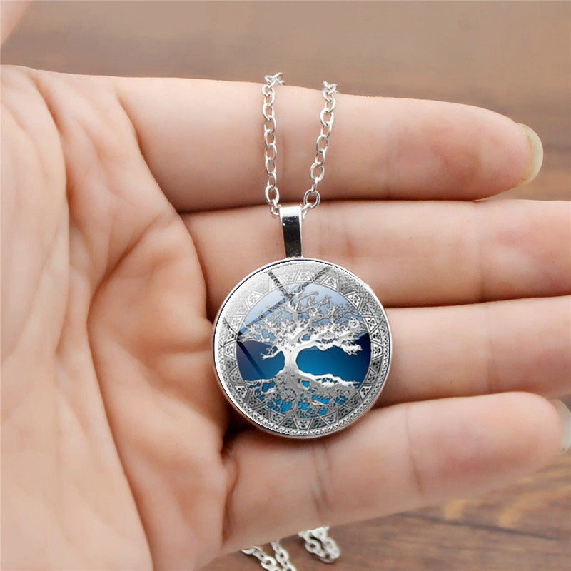 Wbs Celtic Tree Time Gemstone Necklace Pendant