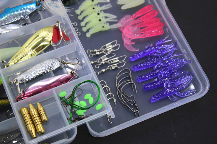 Web Based Fishing Gear Sequined Soft Bait Set