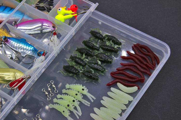 Web Based Fishing Gear Sequined Soft Bait Set
