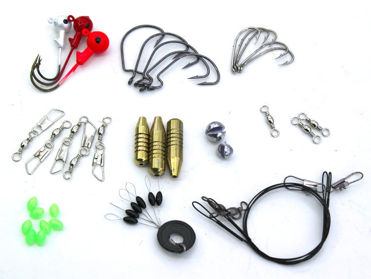 Web Based Fishing Gear Sequined Soft Bait Set