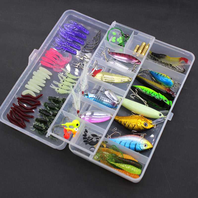 Web Based Fishing Gear Sequined Soft Bait Set