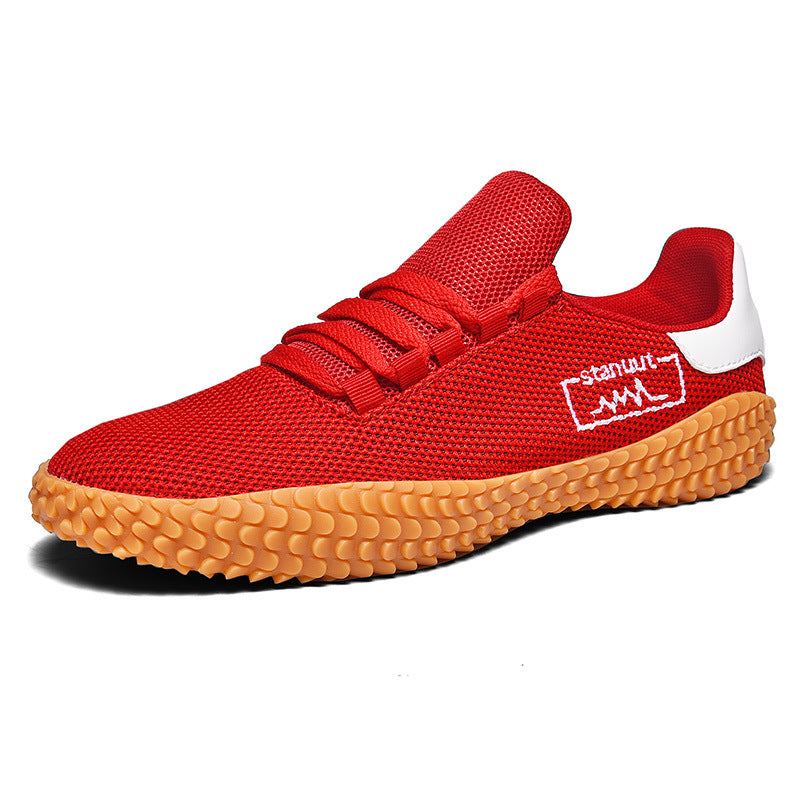 Web Based Woven Casual Shoes Large Men's Shoes Beathable Korean Forrest Gump Sneakers