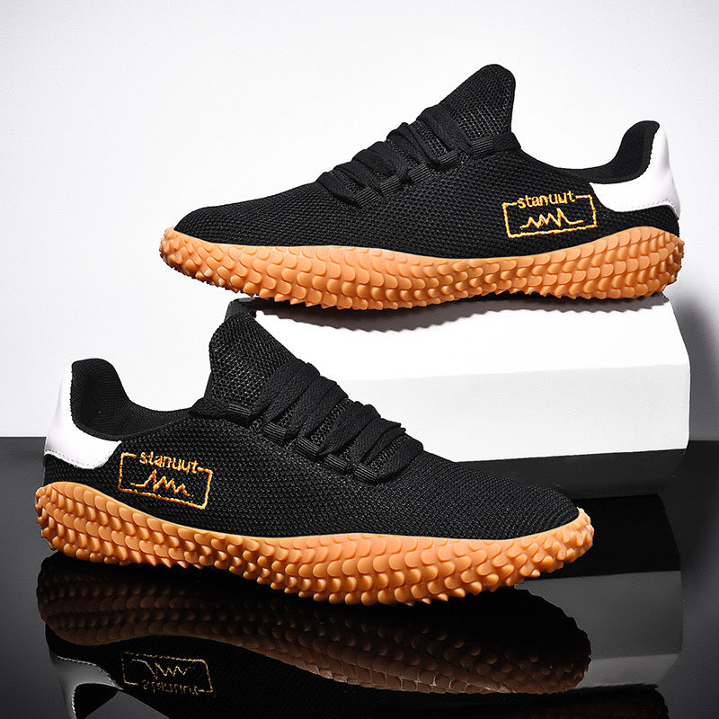 Web Based Woven Casual Shoes Large Men's Shoes Beathable Korean Forrest Gump Sneakers