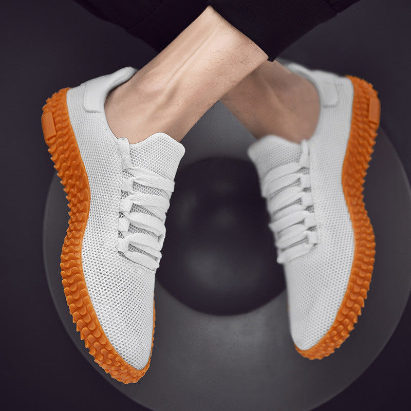 Web Based Woven Casual Shoes Large Men's Shoes Beathable Korean Forrest Gump Sneakers