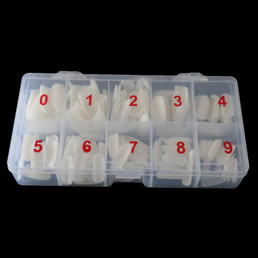 Web Based Nail Art 500 Piece Box Armor Pieces Transparent Fully Pasted Half Pasted Pieces Fake Nail Pieces Transparent French Natural