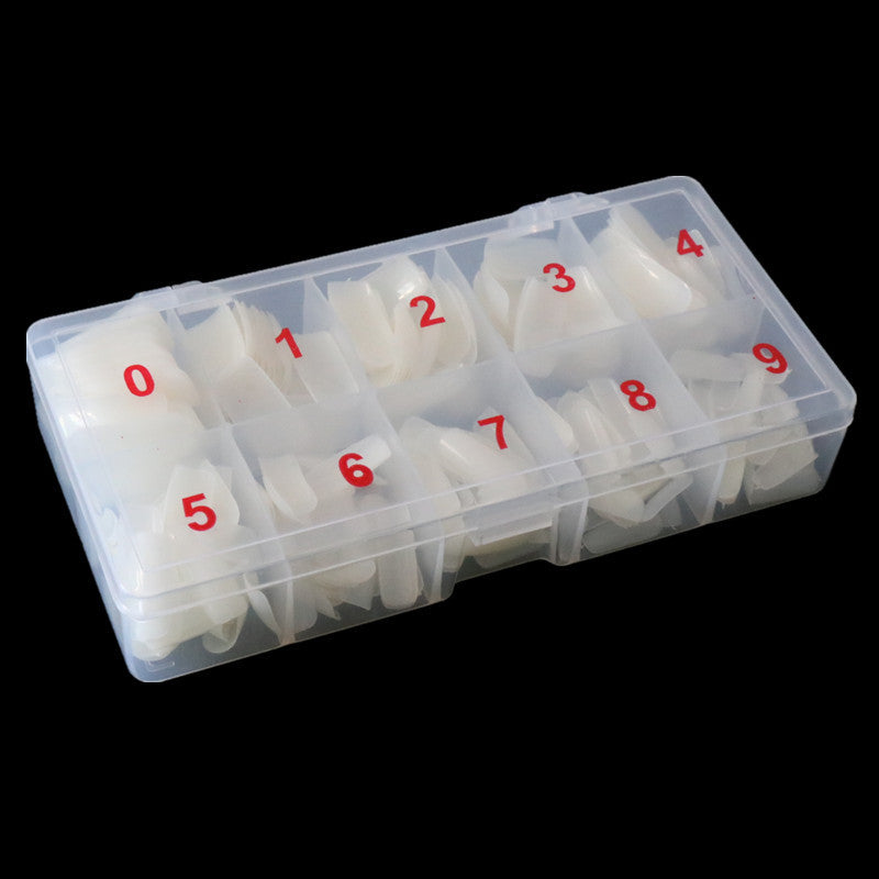 Web Based Nail Art 500 Piece Box Armor Pieces Transparent Fully Pasted Half Pasted Pieces Fake Nail Pieces Transparent French Natural