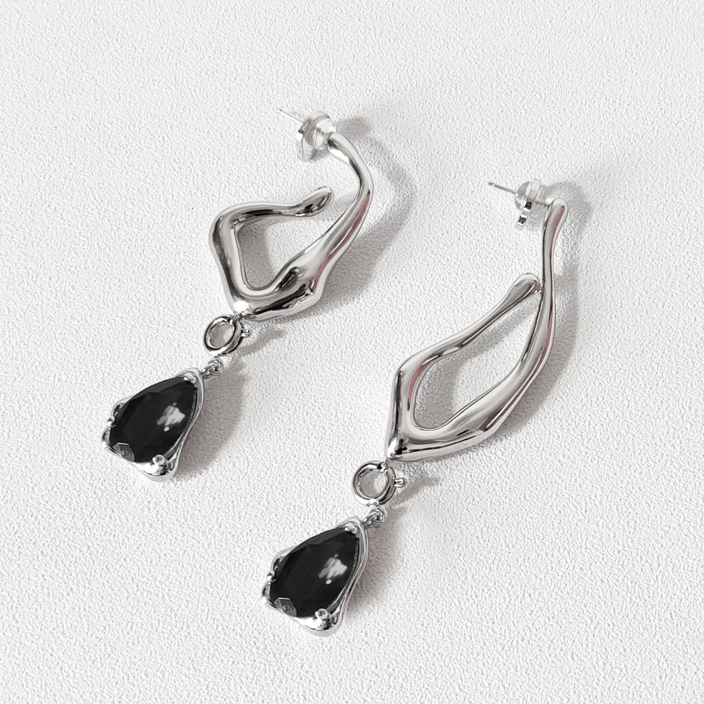 Web Based Long Style Design Earrings Female Ruby Earrings